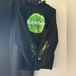 black rick and morty hoodie